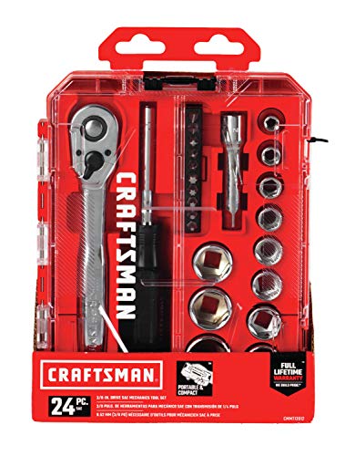 CRAFTSMAN Socket Set, Nano SAE, 3/8" Drive, 24Piece (CMMT12012)