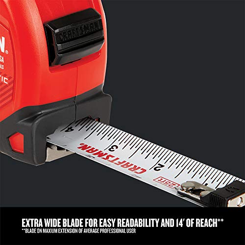 CRAFTSMAN Tape Measure, PROREACH, 25-Foot (CMHT37665S)