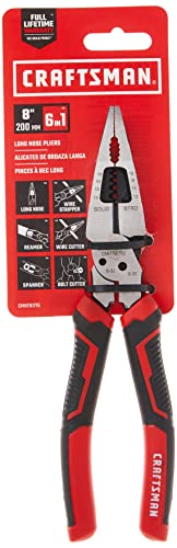 CRAFTSMAN Long Nose Pliers, 8-Inch Multi Function (CMHT81715)