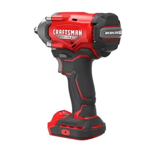 CRAFTSMAN 20V Brushless Cordless Impact Driver, 1/2 IN, Tool Only (CMCF921B)