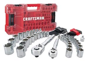 craftsman socket set, 3/8 and 1/4-inch drive, 71-piece mechanic tool set with versastack storage (cmmt45071)