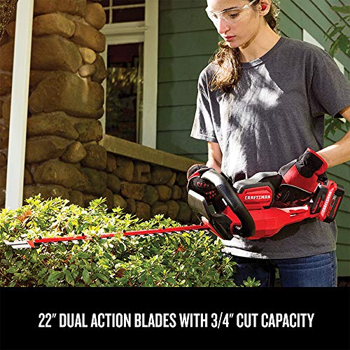 CRAFTSMAN V20* Cordless Hedge Trimmer, 22-Inch (CMCHTS820D1)