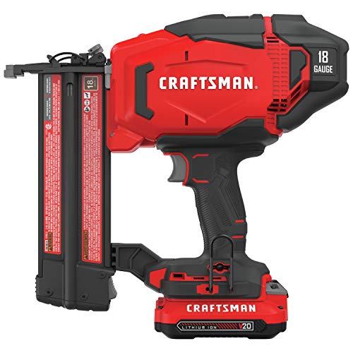 CRAFTSMAN V20 Cordless Brad Nailer Kit, 18GA (CMCN618C1)