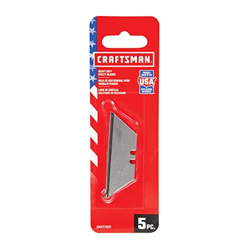 CRAFTSMAN Utility Razor Blades, Carbon Steel, 3/4-in., 5-Pack (CMHT11921)
