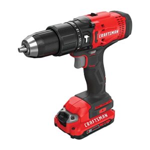 CRAFTSMAN 20V MAX Cordless Hammer Drill, Battery & Charger Included (CMCD711D1)