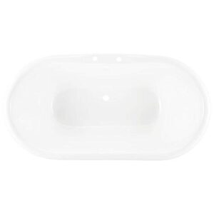 Signature Hardware 907547-60-RH Henley 60" Cast Iron Double-Ended Pedestal Tub with 7" Rim Holes