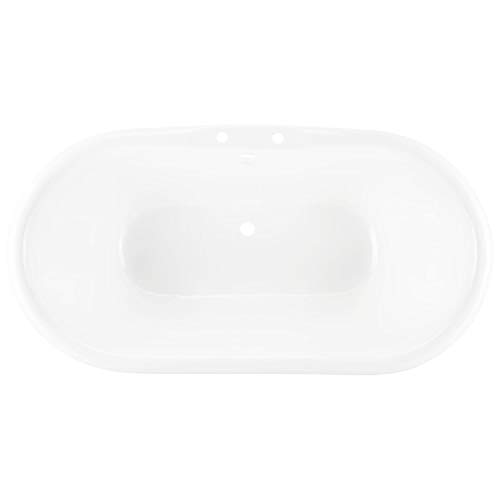 Signature Hardware 907547-60-RH Henley 60" Cast Iron Double-Ended Pedestal Tub with 7" Rim Holes