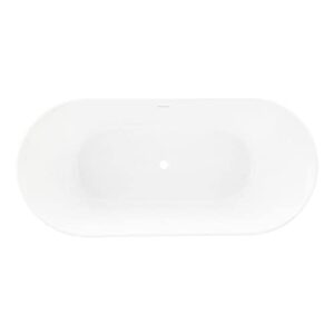 Signature Hardware 953449 Odenwald 67" Acrylic Soaking Tub with Integrated Overflow and Drain