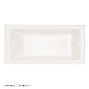 Signature Hardware 948062-R Sitka 60" Three Wall Alcove Acrylic Soaking Tub with Pre-Drilled Overflow Hole