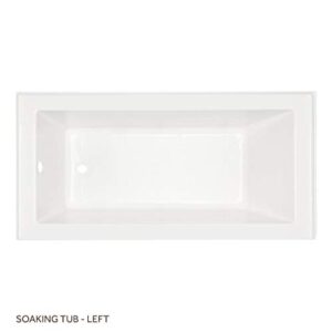 Signature Hardware 948272-L Sitka 60" Three Wall Alcove Acrylic Soaking Tub with Pre-Drilled Overflow Hole