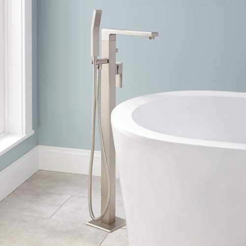 Signature Hardware 934423 Ryle Floor Mounted Tub Filler- Includes Hand Shower