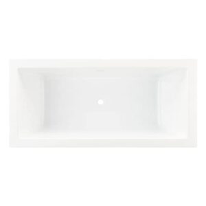 Signature Hardware 920511-71-I Eaton 71" Acrylic Soaking Freestanding Tub with Integrated Drain, Overflow and Foam Insulation