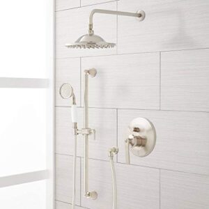 Signature Hardware 942309-8-1.8 Cooper Pressure Balanced Shower System with 8" Rain Shower Head and Hand Shower - Rough In Included