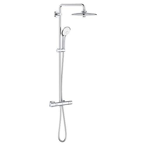 GROHE 26128002 Euphoria 260 CoolTouchThermostatic Shower System, 1.75 gpm, Starlight Chrome