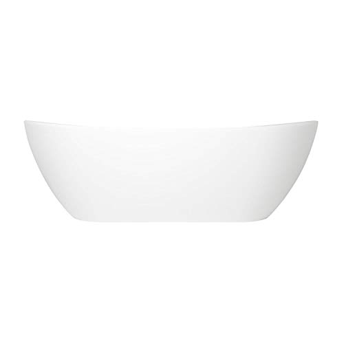 Signature Hardware 918954-71 Winifred 71" Resin Soaking Freestanding Tub with Integrated Drain and Overflow