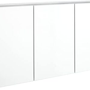Signature Hardware 950613-53 Pallas 53" x 27-5/8" Lighted Frameless 3 Door Medicine Cabinet with Tunable LED and Electrical Outlet