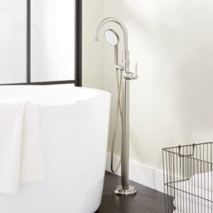 Signature Hardware 948657-LV Greyfield Floor Mounted Tub Filler Faucet - Includes Hand Shower