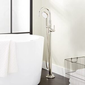 Signature Hardware 948657-LV Greyfield Floor Mounted Tub Filler Faucet - Includes Hand Shower