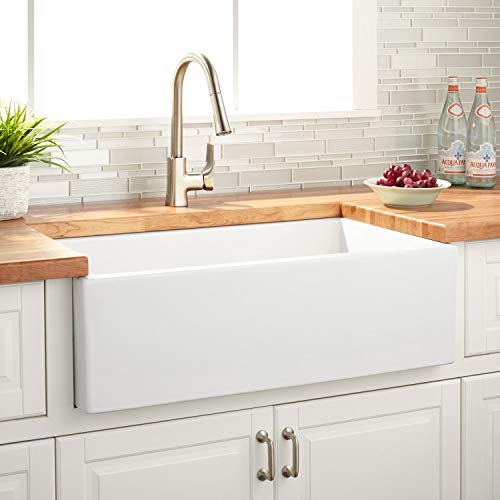 Signature Hardware 934790-33 Grigham 33" Single Basin Fireclay Reversible Farmhouse Sink