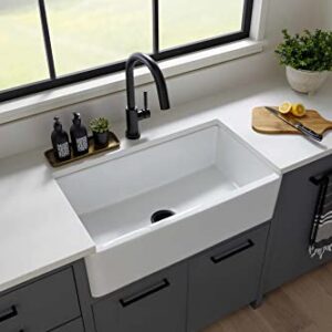 Signature Hardware 934790-33 Grigham 33" Single Basin Fireclay Reversible Farmhouse Sink