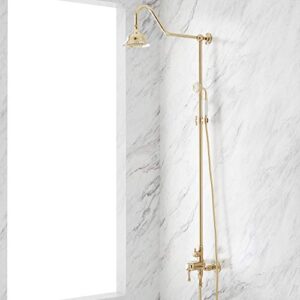 signature hardware 936278 alliston pressure balanced shower system with shower head, hand shower – rough in included