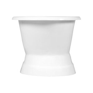 Signature Hardware 907547-66-RR Henley 66" Cast Iron Double-Ended Pedestal Tub with Rolled Rim