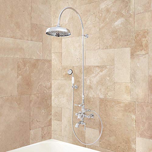 Signature Hardware 905351 Oxford Exposed Thermostatic Tub and Shower System with Hand Shower and Tub Spout - Rough In Included