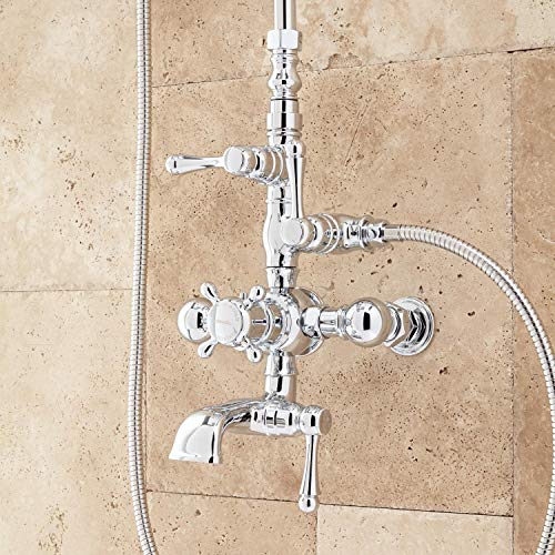 Signature Hardware 905351 Oxford Exposed Thermostatic Tub and Shower System with Hand Shower and Tub Spout - Rough In Included