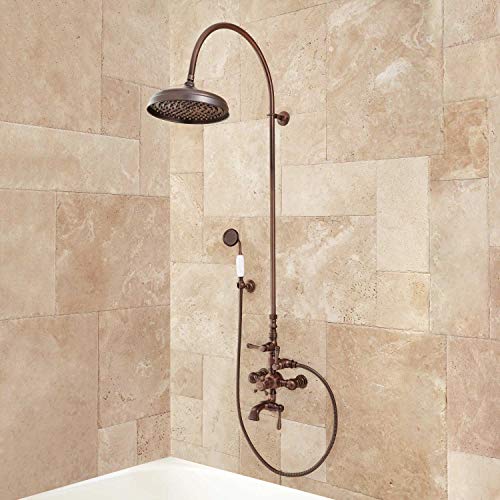 Signature Hardware 905351 Oxford Exposed Thermostatic Tub and Shower System with Hand Shower and Tub Spout - Rough In Included