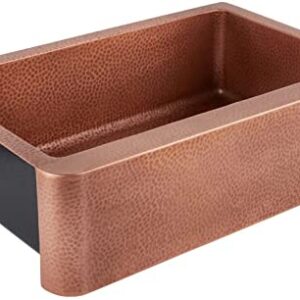 Signature Hardware 318837 Fiona 33" Farmhouse Single Basin Copper Kitchen Sink