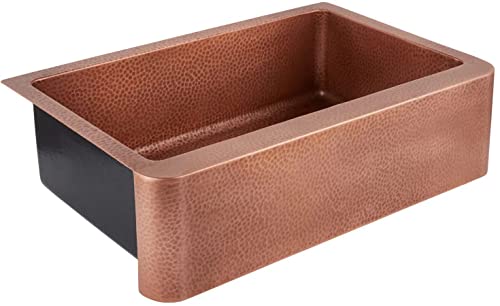 Signature Hardware 318837 Fiona 33" Farmhouse Single Basin Copper Kitchen Sink