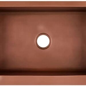 Signature Hardware 318918 32-3/4" Vine Design Farmhouse Single Basin Copper Kitchen Sink