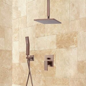 signature hardware 934431-7.75-1.8 ryle pressure balanced shower system with 7-3/4″ rain shower head and hand shower – rough in included