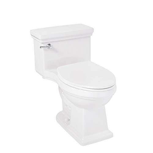 Signature Hardware 948418-12-L Key West 1.28 GPF One Piece Elongated Chair Height Toilet - Seat Included