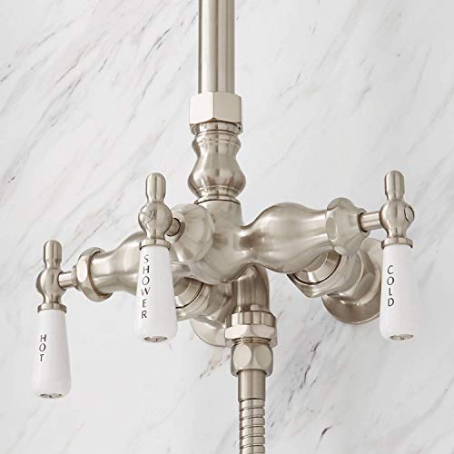 Signature Hardware 902867 Exposed Shower System with Shower Head and Handshower