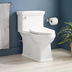 signature hardware 948416-12-l key west 1.28 gpf one piece elongated skirted chair height toilet – seat included
