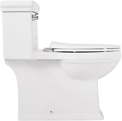 Signature Hardware 948416-12-L Key West 1.28 GPF One Piece Elongated Skirted Chair Height Toilet - Seat Included