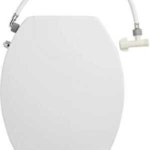 Signature Hardware 953015-B Carraway 1.28 GPF One Piece Elongated Chair Height Toilet with Left Hand Lever - Bidet Seat Included