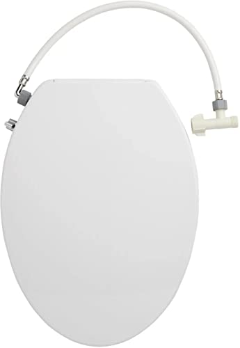 Signature Hardware 953015-B Carraway 1.28 GPF One Piece Elongated Chair Height Toilet with Left Hand Lever - Bidet Seat Included