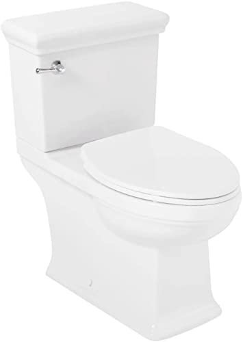 Signature Hardware 948434-12-L Key West 1.28 GPF Two Piece Elongated Skirted Chair Height Toilet - Seat Included