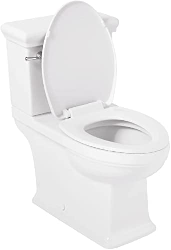 Signature Hardware 948434-12-L Key West 1.28 GPF Two Piece Elongated Skirted Chair Height Toilet - Seat Included