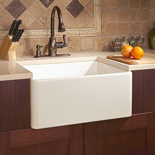 Signature Hardware 393679 Reinhard 20" Farmhouse Single Basin Fireclay Kitchen Sink