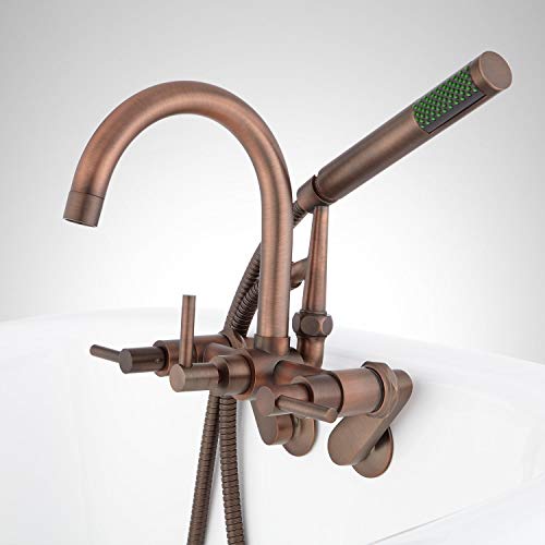 Signature Hardware 909039 Sebastian Tub Faucet and Hand Shower - Variable Centers - Lever Handles