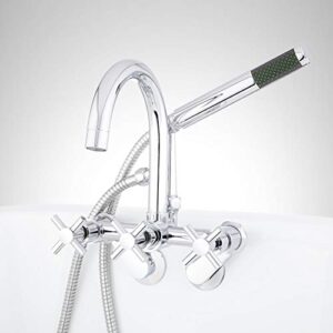 Signature Hardware 909036 Sebastian Tub Wall Mounted Tub Filler Faucet - Includes Hand Shower, Valve Included