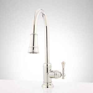 signature hardware 948399 amberley 1.8 gpm single hole pull down kitchen faucet