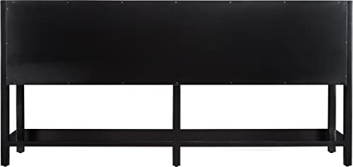 Signature Hardware 953330-72-RUMB-0 Robertson 72" Free Standing Double Vanity Cabinet Set with Mahogany Cabinet, Vanity Top and Rectangular Undermount Sinks - No Faucet Holes