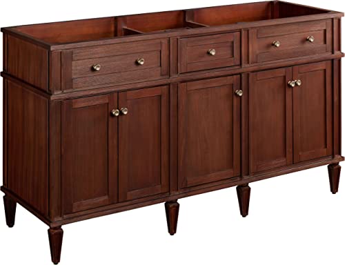 Signature Hardware 454072 Elmdale 60" Mahogany Wood Double Vanity Cabinet