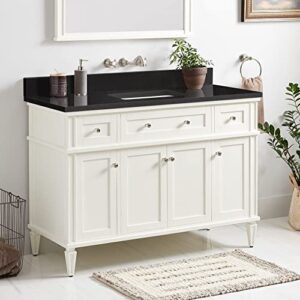 Signature Hardware 953348-48-RUMB-0 Elmdale 48" Free Standing Single Vanity Cabinet Set with Mahogany Cabinet, Vanity Top and Rectangular Undermount Sink - No Faucet Holes