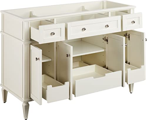Signature Hardware 953348-48-RUMB-0 Elmdale 48" Free Standing Single Vanity Cabinet Set with Mahogany Cabinet, Vanity Top and Rectangular Undermount Sink - No Faucet Holes