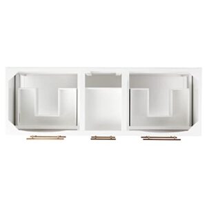 Signature Hardware 953332-60-RUMB-0 Robertson 60" Free Standing Double Vanity Cabinet Set with Mahogany Cabinet, Vanity Top and Rectangular Undermount Sinks - No Faucet Holes